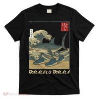 Tralalero Tralala Funny Shark Meme Italian Brainrot Japanese T-Shirt thumb 0