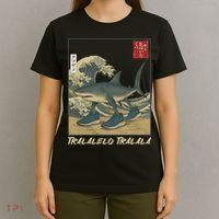 Tralalero Tralala Funny Shark Meme Italian Brainrot Japanese T-Shirt thumb 4