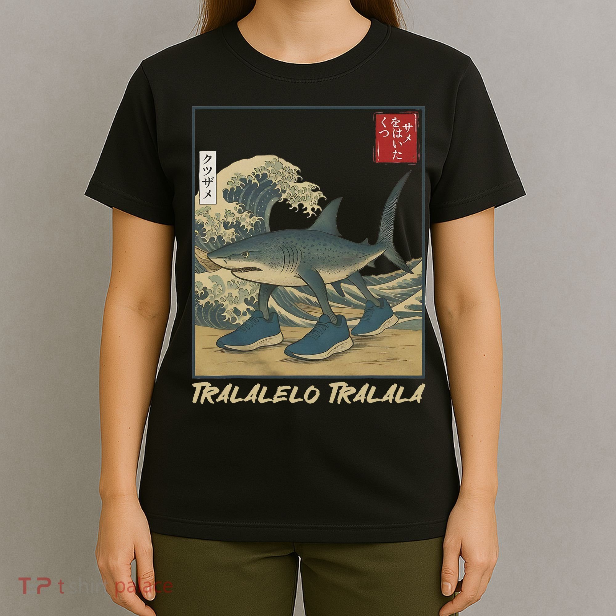 Tralalero Tralala Funny Shark Meme Italian Brainrot Japanese T-Shirt