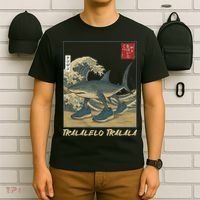 Tralalero Tralala Funny Shark Meme Italian Brainrot Japanese T-Shirt thumb 6