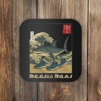 Tralalero Tralala Funny Shark Meme Italian Brainrot Japanese Coaster thumb 0