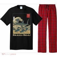 Tralalero Tralala Funny Shark Meme Italian Brainrot Japanese Pajama Set thumb 0