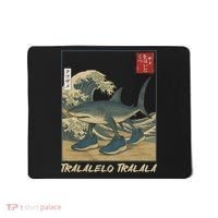 Tralalero Tralala Funny Shark Meme Italian Brainrot Japanese Mousepad thumb 0