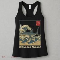 Tralalero Tralala Funny Shark Meme Italian Brainrot Japanese Women's Tank Top thumb 3