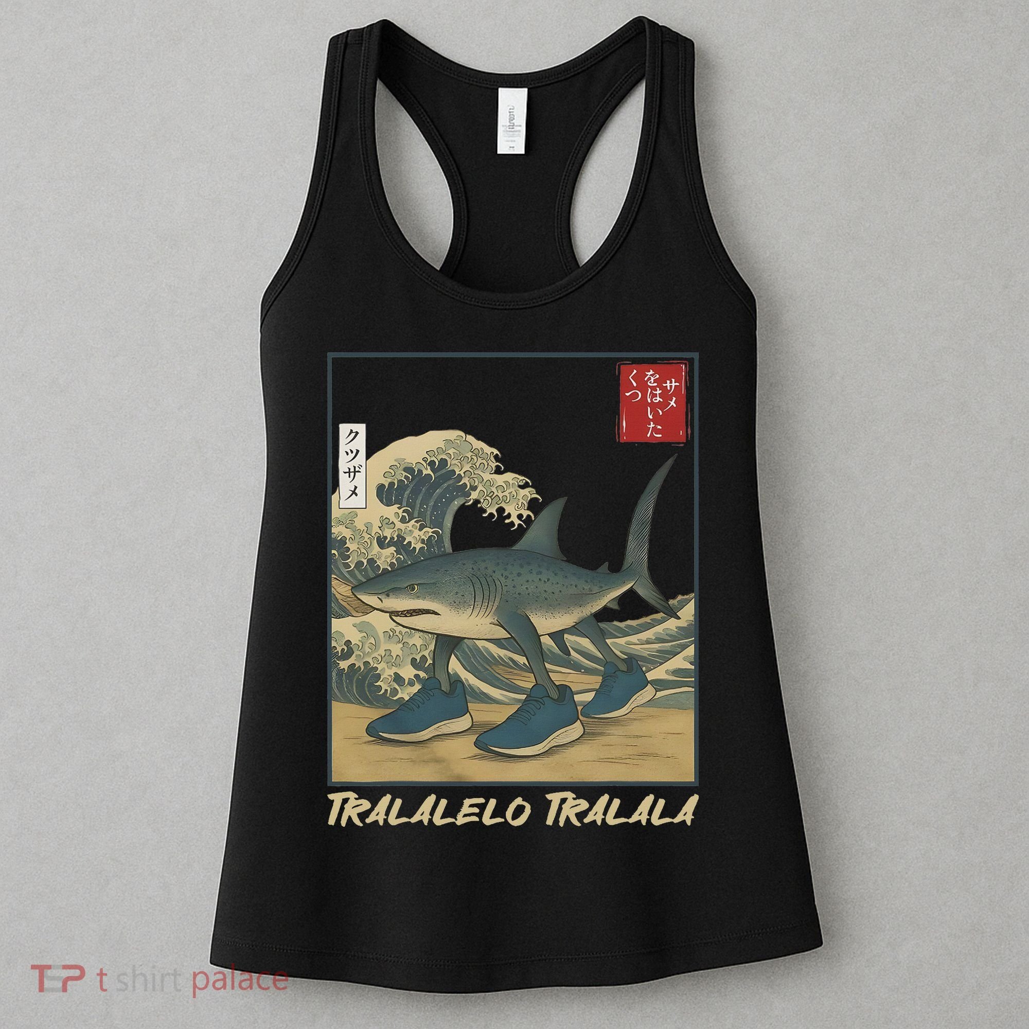 Tralalero Tralala Funny Shark Meme Italian Brainrot Japanese Women's Tank Top