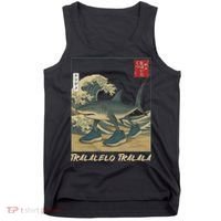 Tralalero Tralala Funny Shark Meme Italian Brainrot Japanese Tank Top thumb 0