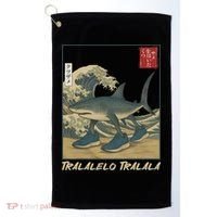 Tralalero Tralala Funny Shark Meme Italian Brainrot Japanese Golf Towel thumb 0