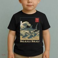 Tralalero Tralala Funny Shark Meme Italian Brainrot Japanese Toddler T-Shirt thumb 2