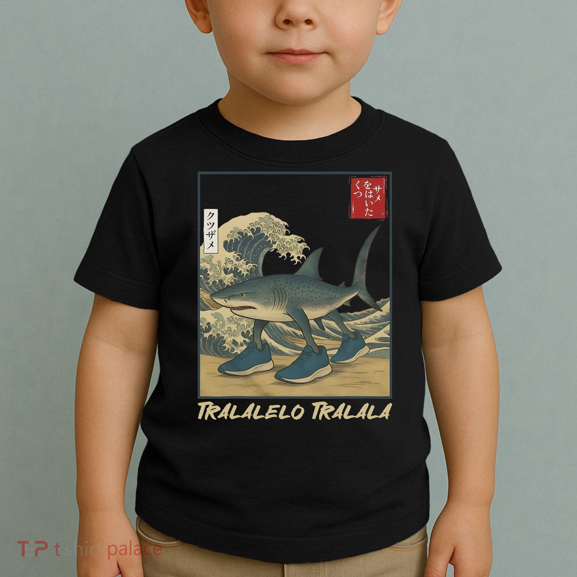 Tralalero Tralala Funny Shark Meme Italian Brainrot Japanese Toddler T-Shirt