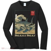 Tralalero Tralala Funny Shark Meme Italian Brainrot Japanese Women's Long Sleeve Shirt thumb 0