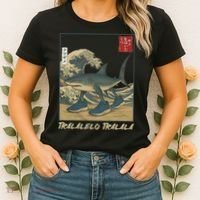 Tralalero Tralala Funny Shark Meme Italian Brainrot Japanese Women's T-Shirt thumb 2