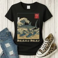 Tralalero Tralala Funny Shark Meme Italian Brainrot Japanese Women's T-Shirt thumb 3