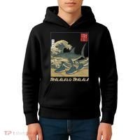 Tralalero Tralala Funny Shark Meme Italian Brainrot Japanese Kids Hoodie thumb 4