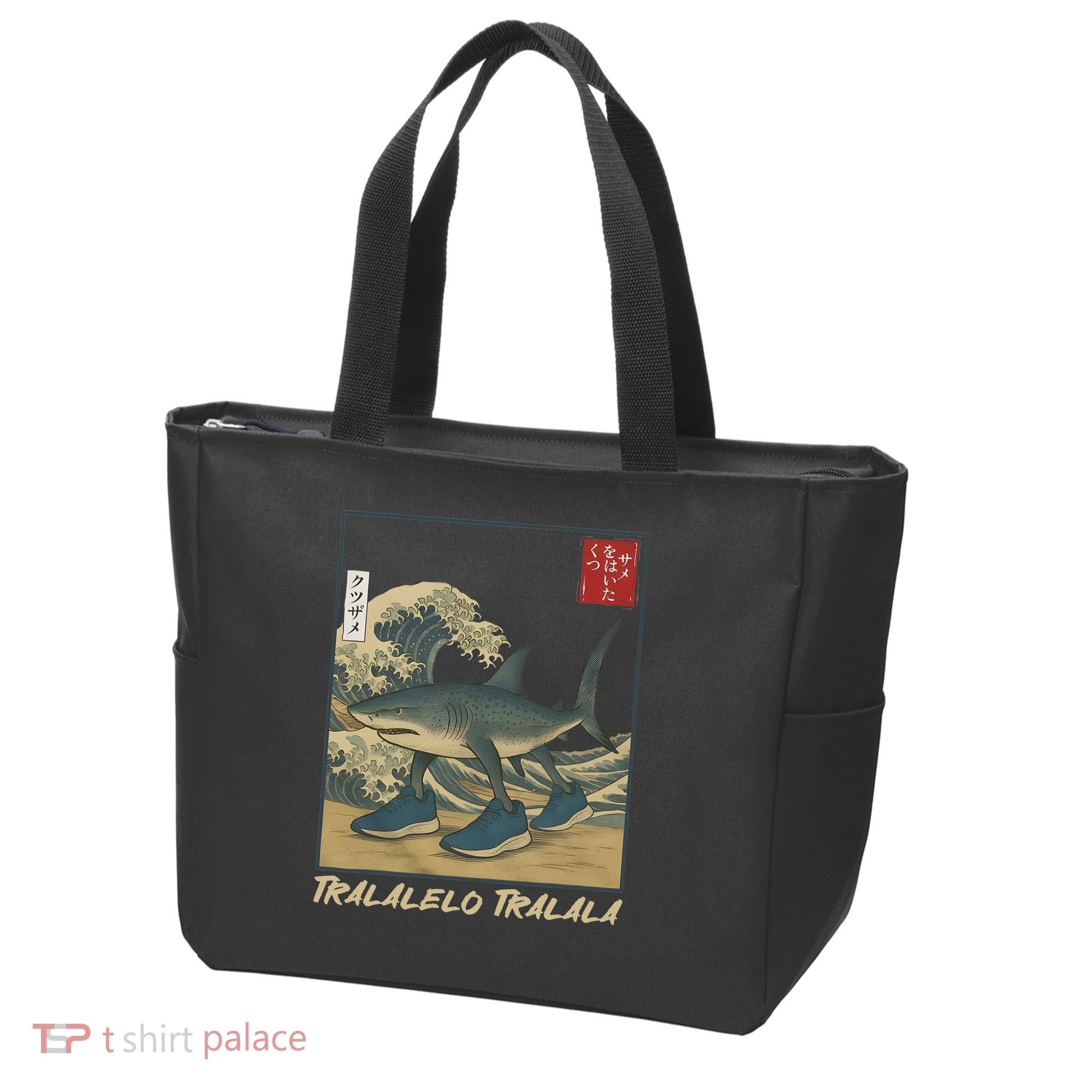 Tralalero Tralala Funny Shark Meme Italian Brainrot Japanese Tote Bag