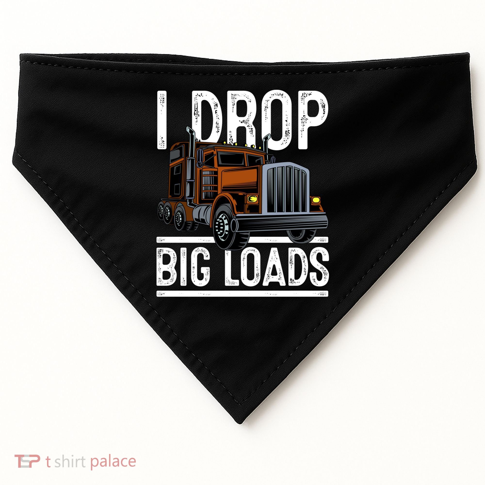Truck Trucker Funny Gift USA-Made Doggie Bandana