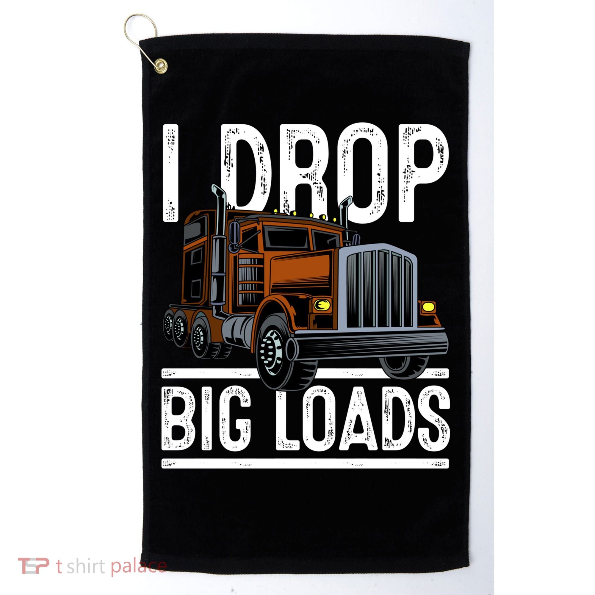 Truck Trucker Funny Gift Golf Towel