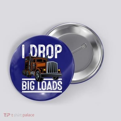 Truck Trucker Funny Gift Button