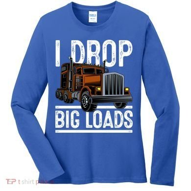 Truck Trucker Funny Gift Women's Long Sleeve Shirt