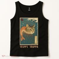 Trippi Troppa Funny Italian Brainrot Meme Japanese Tank Top thumb 2
