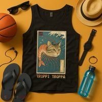 Trippi Troppa Funny Italian Brainrot Meme Japanese Tank Top thumb 4