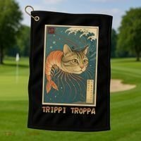 Trippi Troppa Funny Italian Brainrot Meme Japanese Golf Towel thumb 1