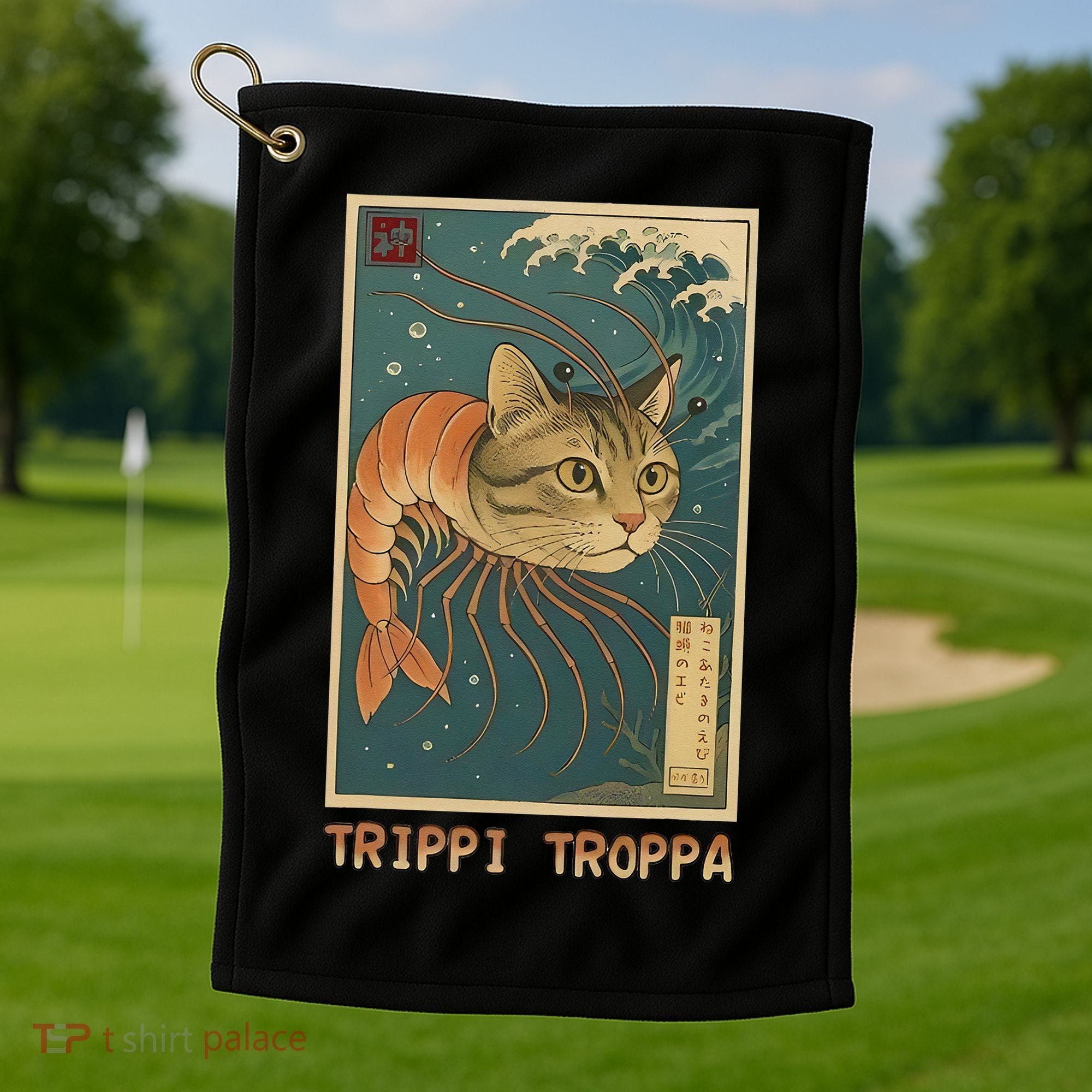 Trippi Troppa Funny Italian Brainrot Meme Japanese Golf Towel