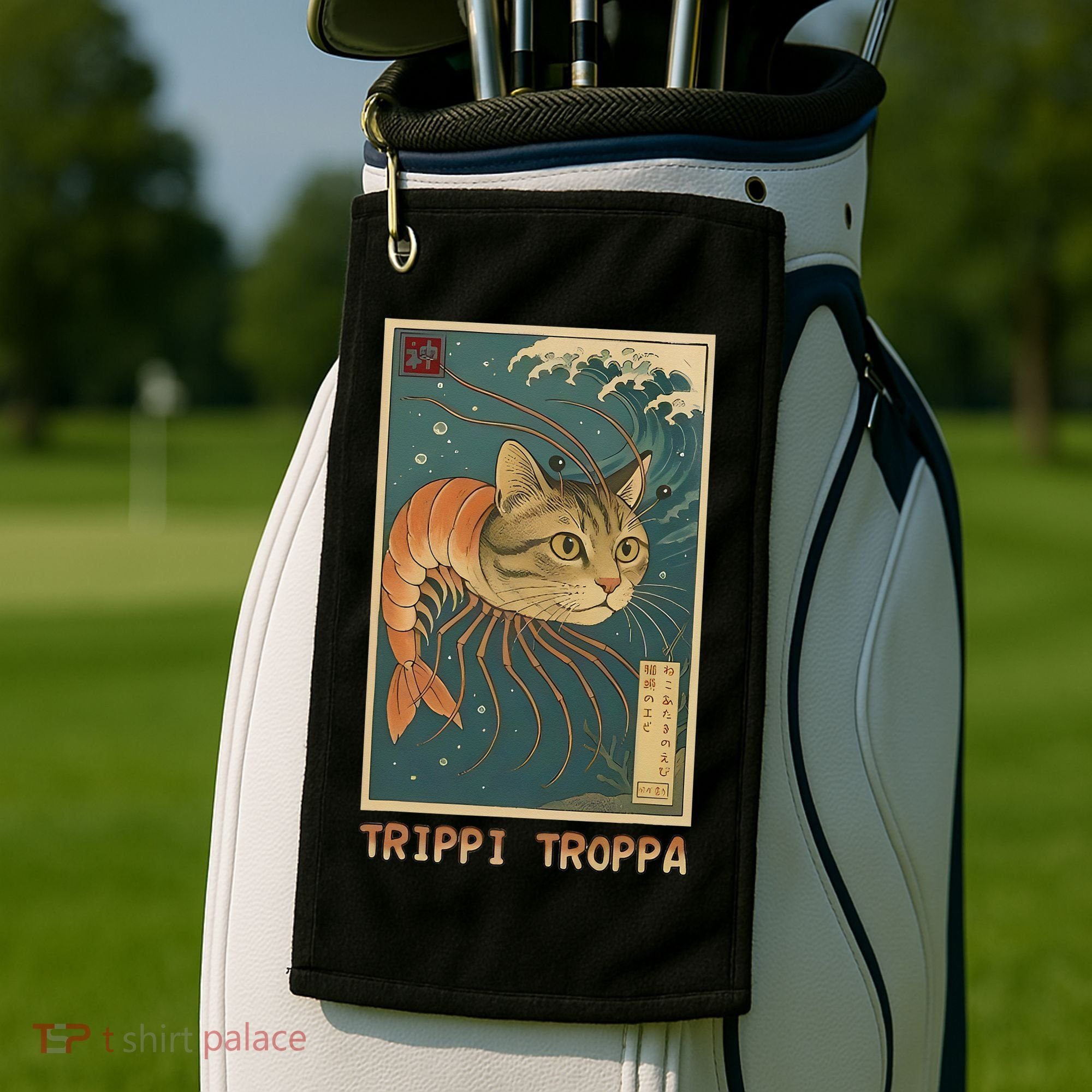 Trippi Troppa Funny Italian Brainrot Meme Japanese Golf Towel