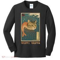 Trippi Troppa Funny Italian Brainrot Meme Japanese Kids Long Sleeve Shirt thumb 0