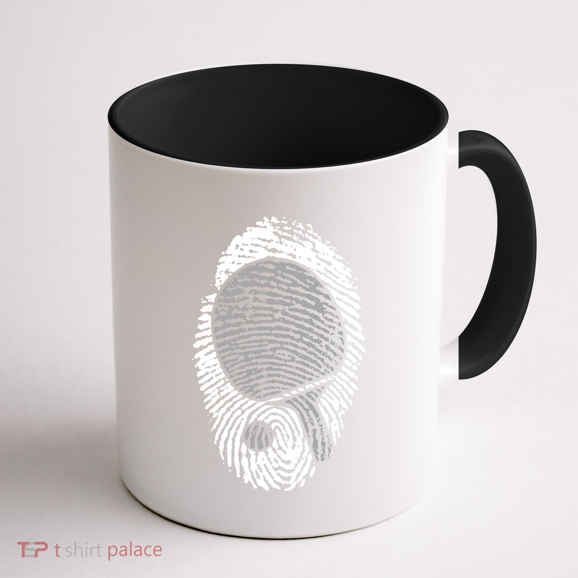 Table Tennis Fingerprint Ping Pong Table Tennis Player Coffee Mug