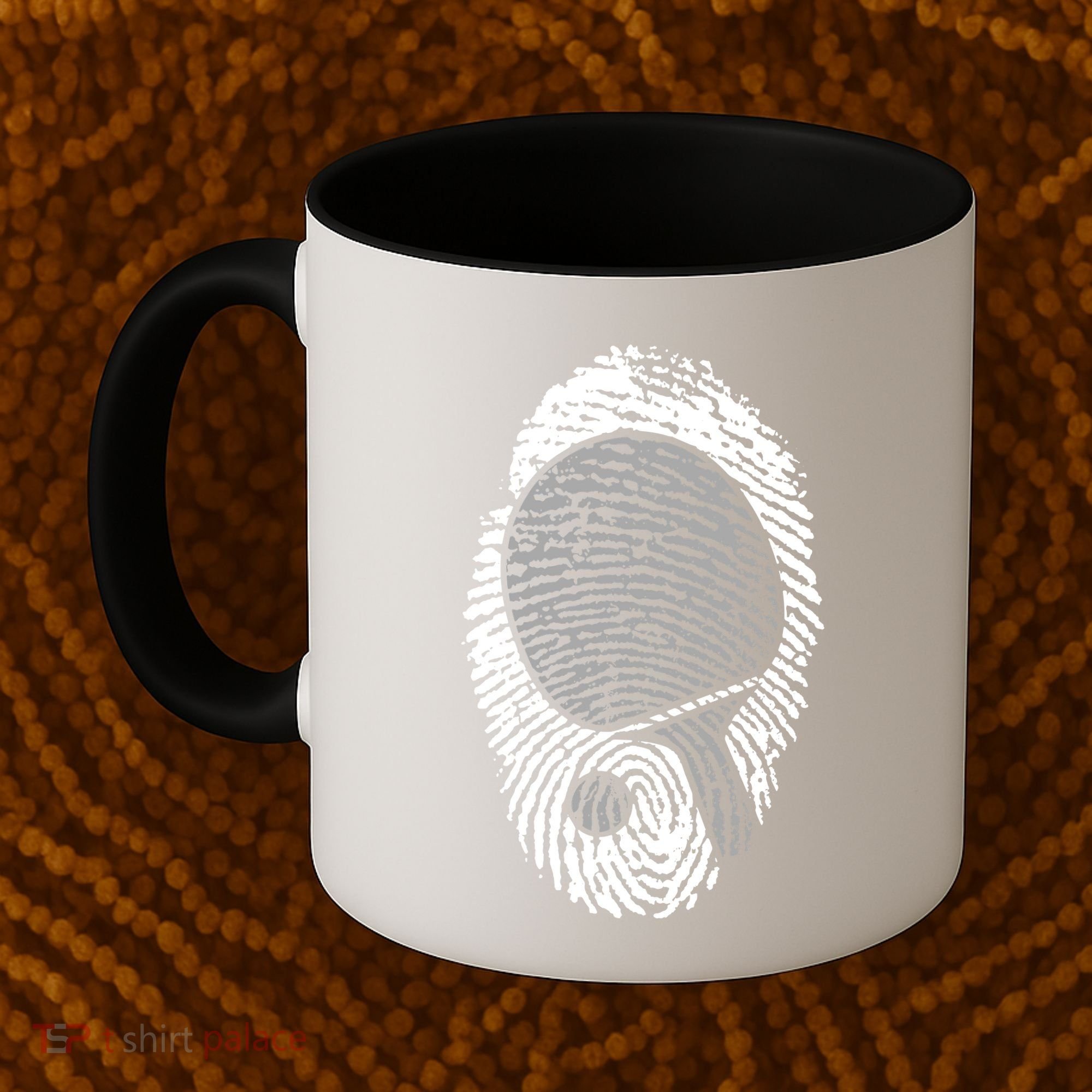 Table Tennis Fingerprint Ping Pong Table Tennis Player Coffee Mug