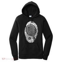 Table Tennis Fingerprint Ping Pong Table Tennis Player Women's Hoodie thumb 0