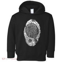 Table Tennis Fingerprint Ping Pong Table Tennis Player Toddler Hoodie thumb 0