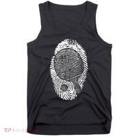 Table Tennis Fingerprint Ping Pong Table Tennis Player Tank Top thumb 0