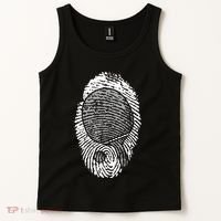 Table Tennis Fingerprint Ping Pong Table Tennis Player Tank Top thumb 2