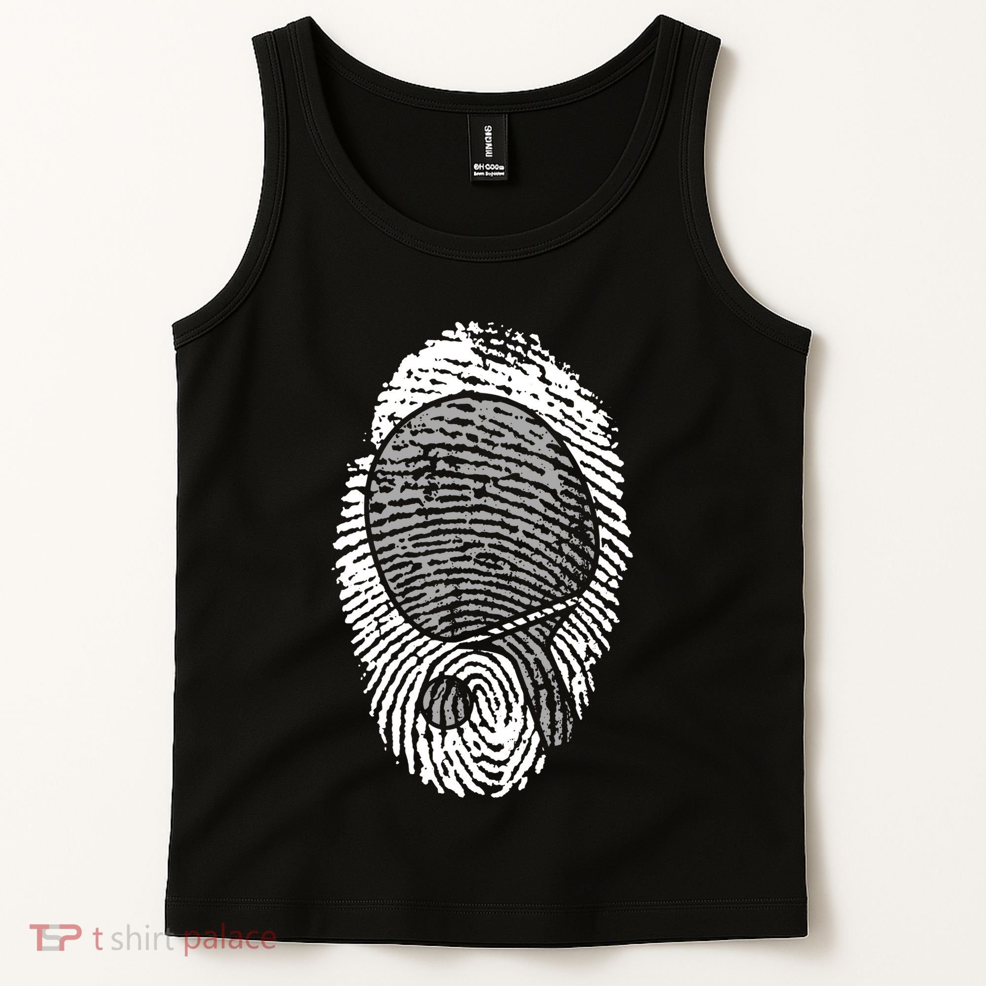 Table Tennis Fingerprint Ping Pong Table Tennis Player Tank Top