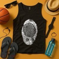 Table Tennis Fingerprint Ping Pong Table Tennis Player Tank Top thumb 4