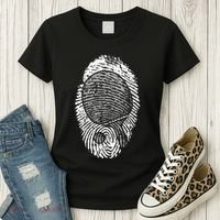 Table Tennis Fingerprint Ping Pong Table Tennis Player Women's T-Shirt thumb 3