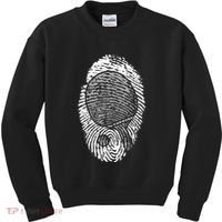 Table Tennis Fingerprint Ping Pong Table Tennis Player Kids Sweatshirt thumb 0