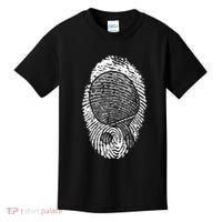 Table Tennis Fingerprint Ping Pong Table Tennis Player Kids T-Shirt thumb 0