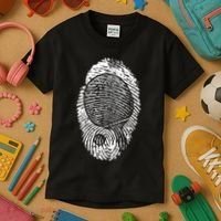 Table Tennis Fingerprint Ping Pong Table Tennis Player Kids T-Shirt thumb 3