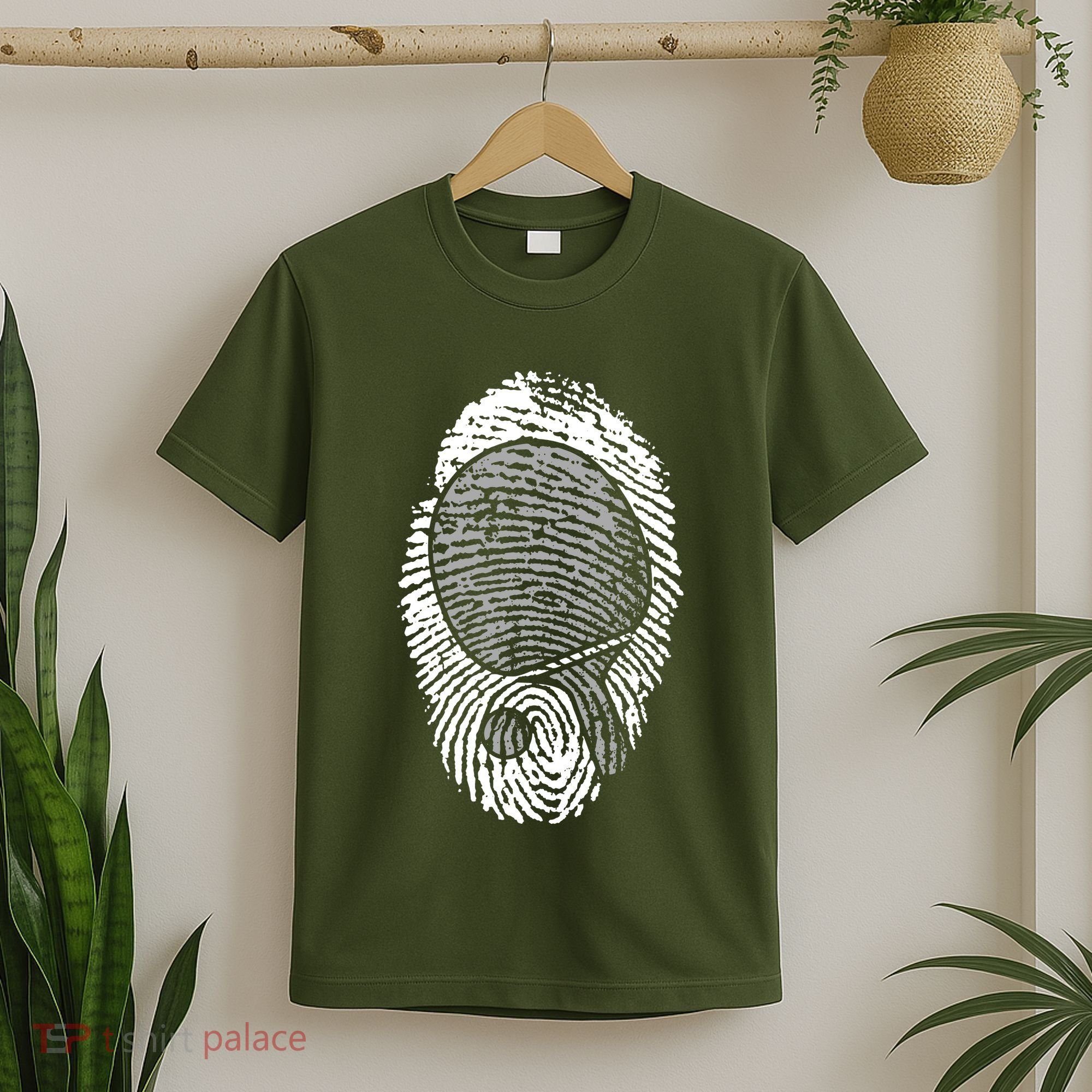 Table Tennis Fingerprint Ping Pong Table Tennis Player T-Shirt
