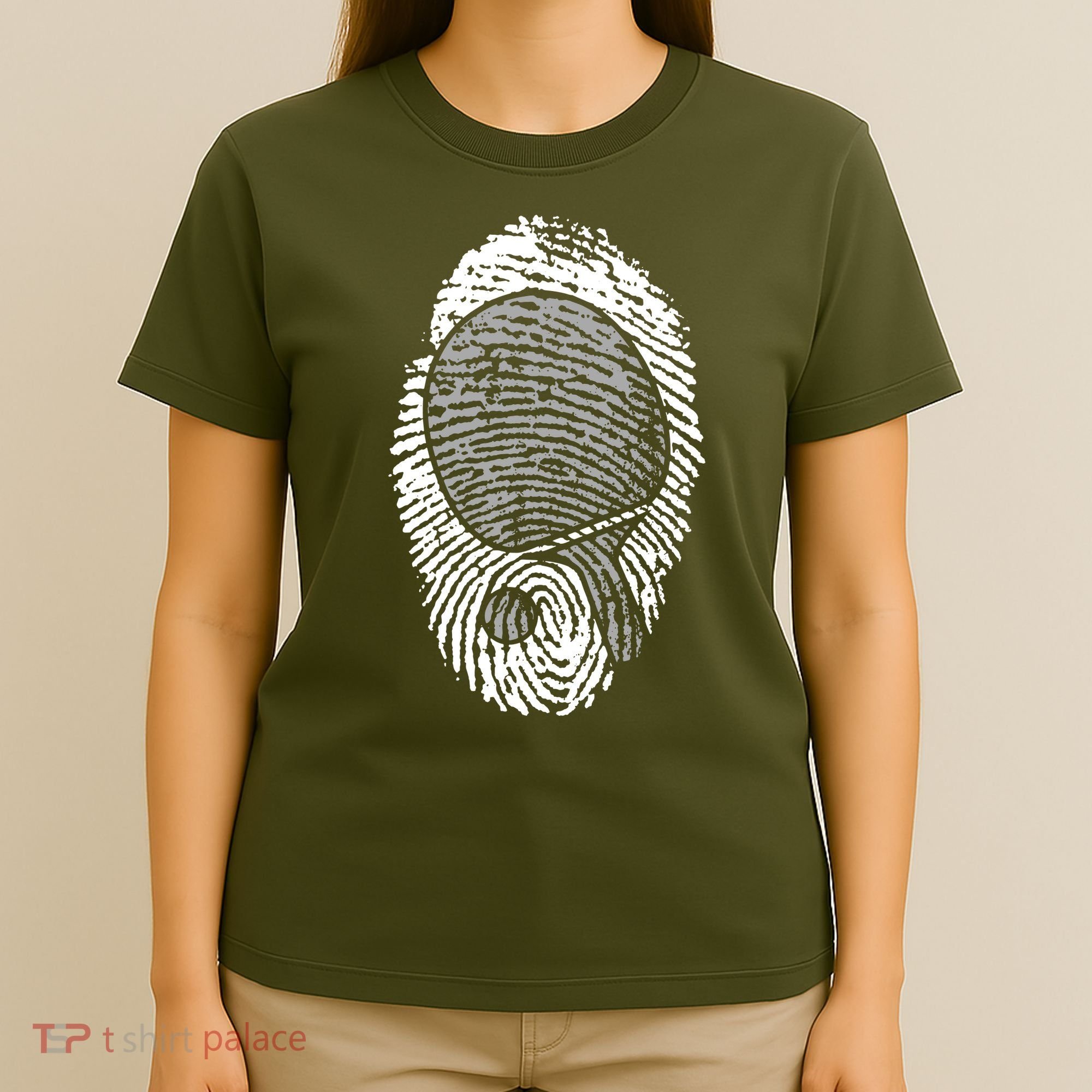 Table Tennis Fingerprint Ping Pong Table Tennis Player T-Shirt