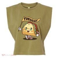 Taco Tuesday Festive Garment-Dyed Women's Muscle Tee thumb 0