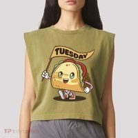 Taco Tuesday Festive Garment-Dyed Women's Muscle Tee thumb 2