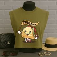 Taco Tuesday Festive Garment-Dyed Women's Muscle Tee thumb 3