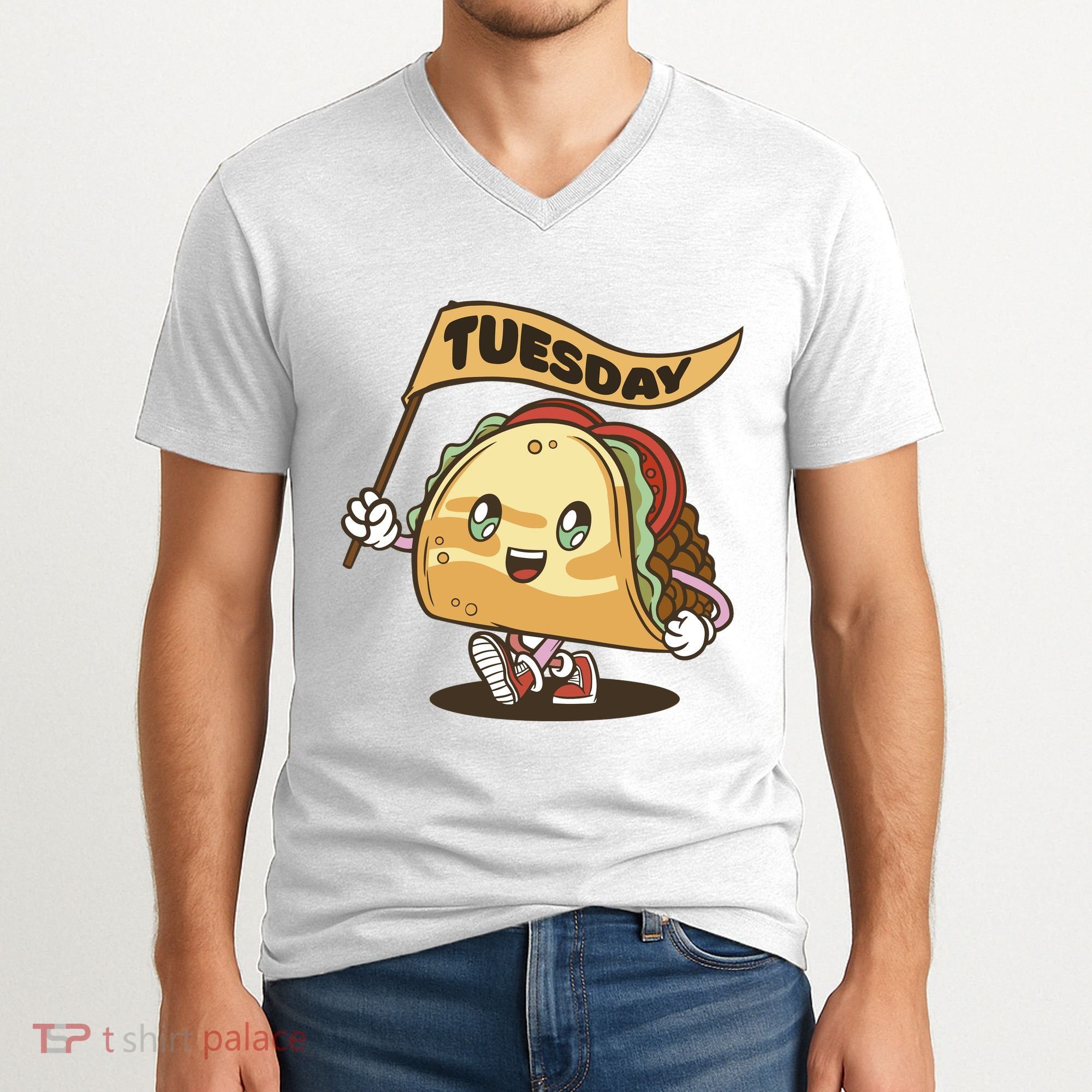 Taco Tuesday Festive V-Neck T-Shirt
