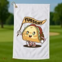 Taco Tuesday Festive Golf Towel thumb 1