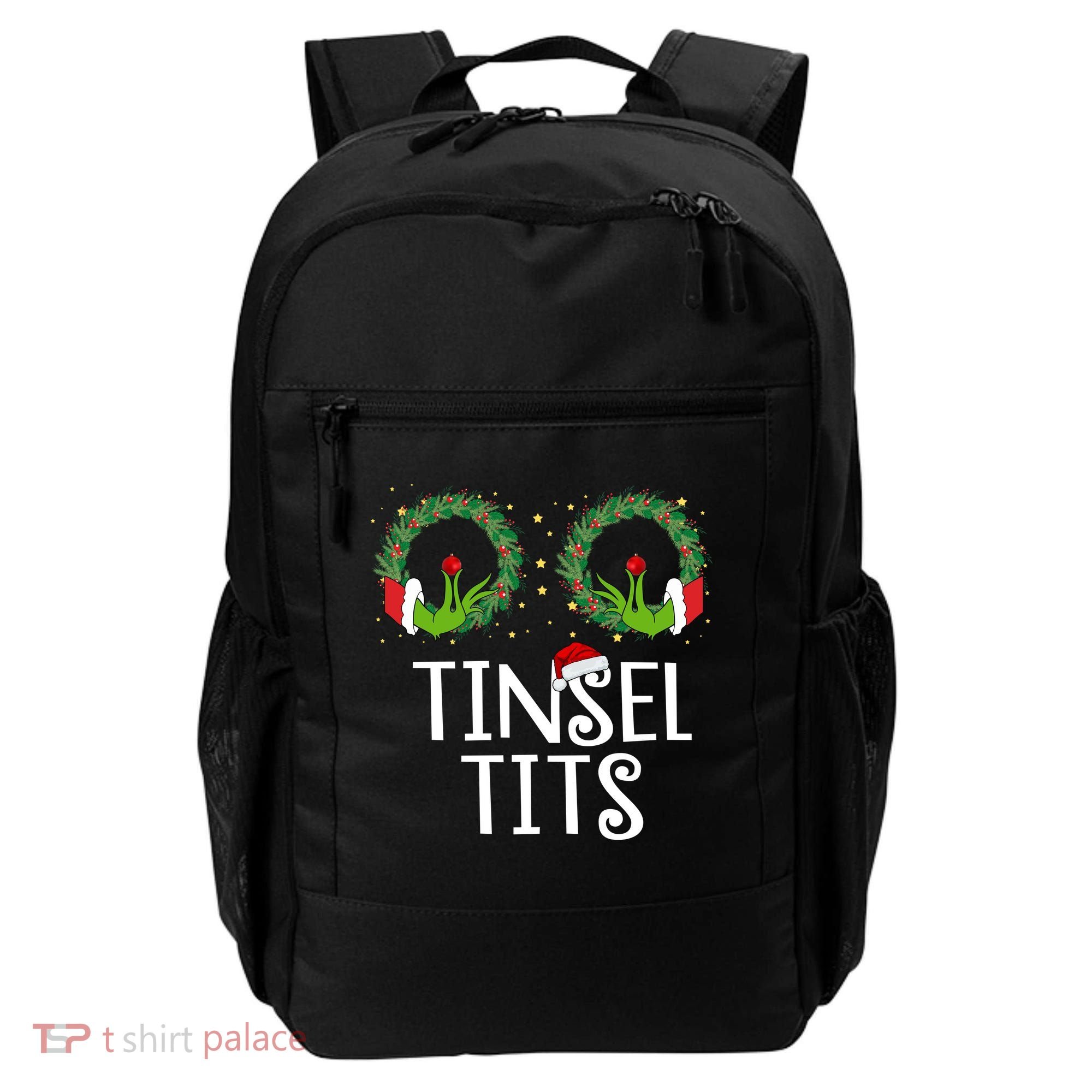 Tinsel Tits Funny Christmas Backpack