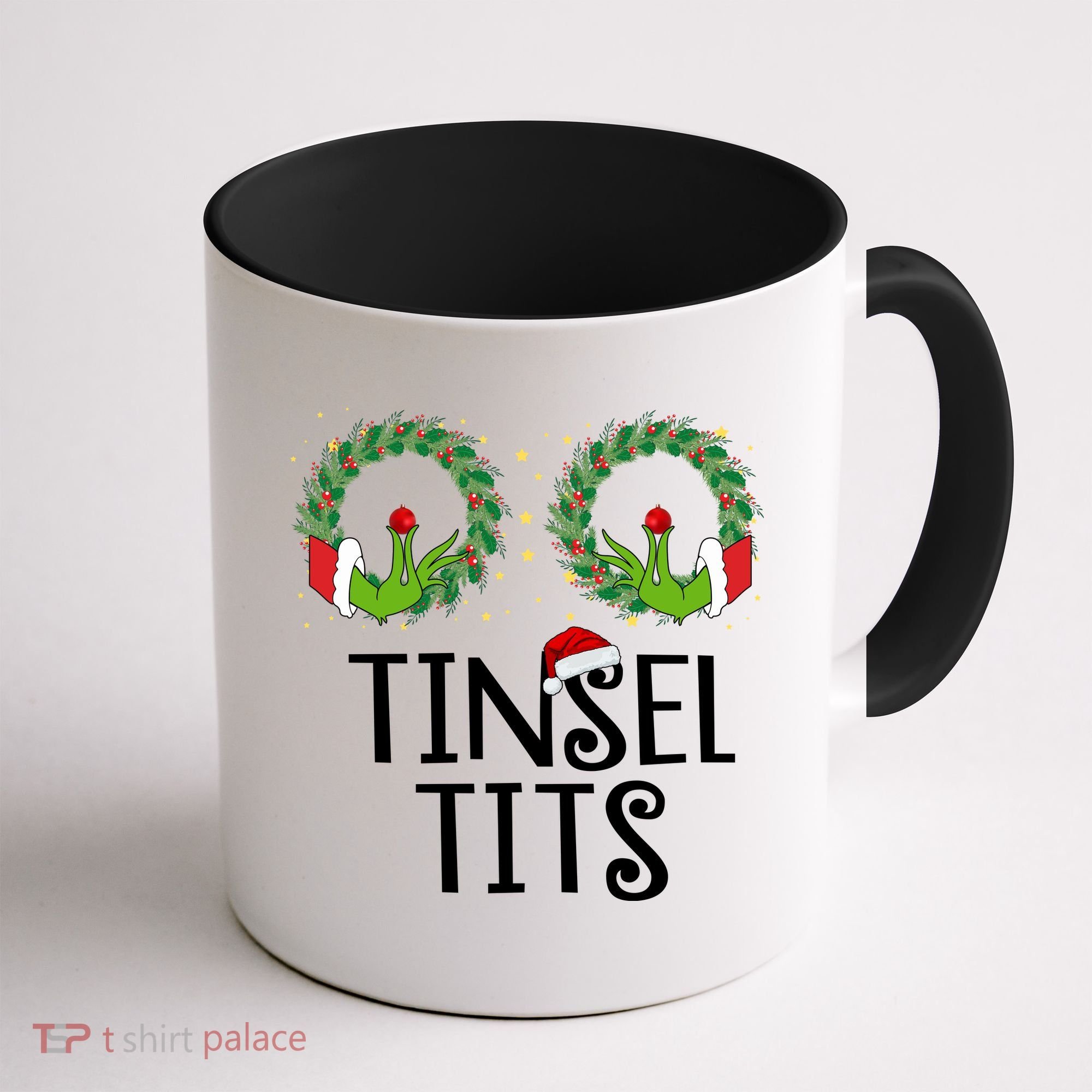 Tinsel Tits Funny Christmas Coffee Mug