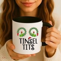 Tinsel Tits Funny Christmas Coffee Mug thumb 3